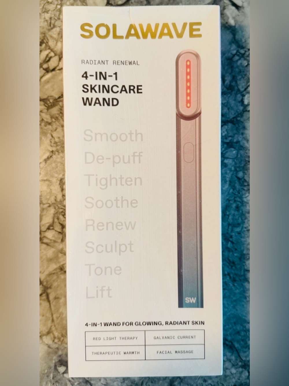 Solawave 4-In-1 Radiant Renewal Red Light Therapy Skincare Wand Brand New Sealed
